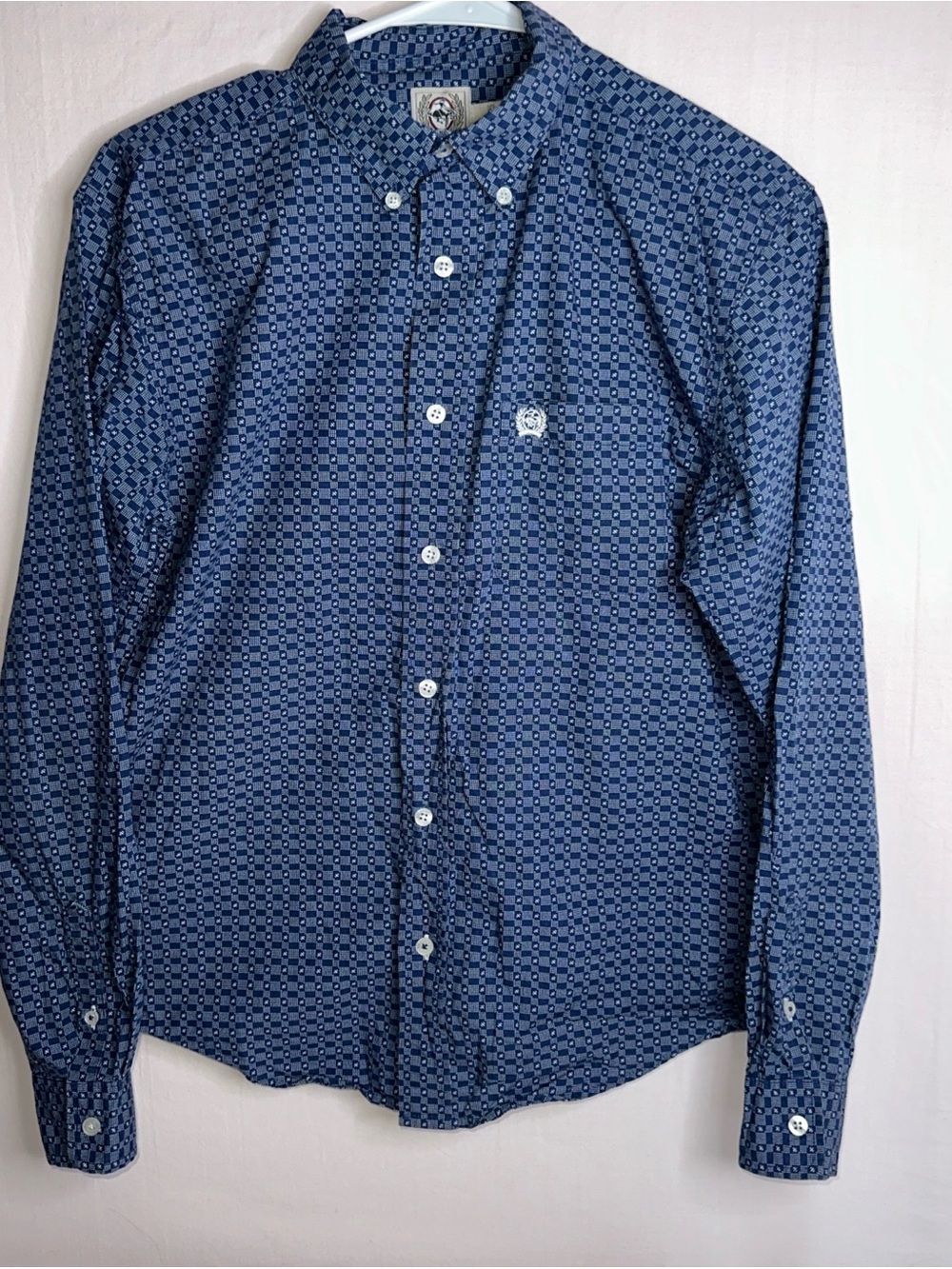 Cinch Boys Blue Geometric Button-Down Shirt